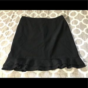 Worthington Stretch Black Ruffle Bottom Skirt 16